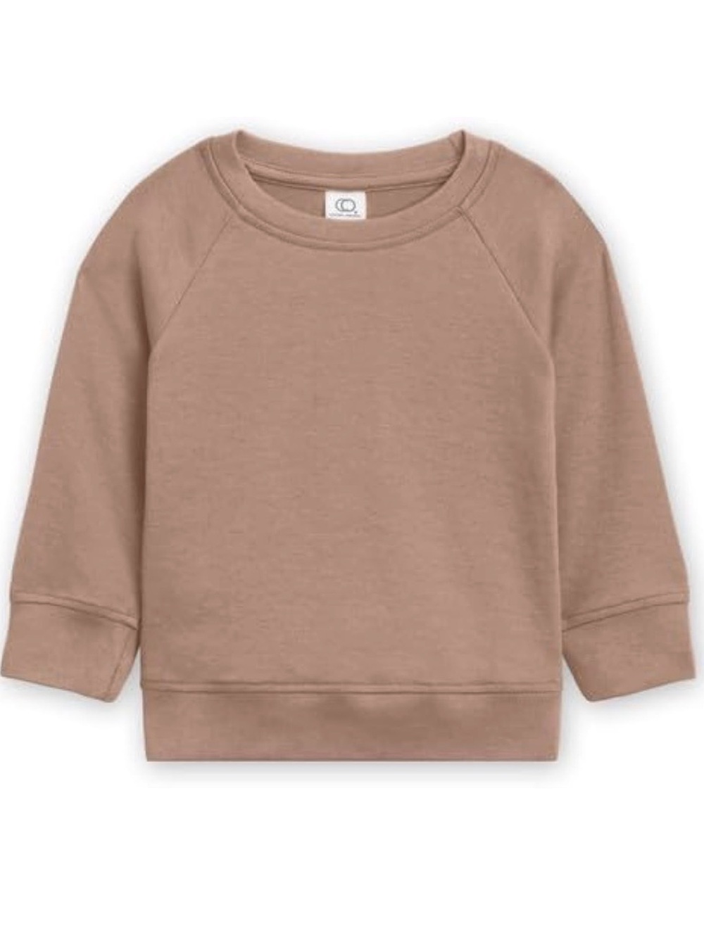 Colored Organics Baby Truffle Brown Lightweight Pullover Cotton Crewneck